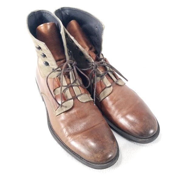 To Boot NY Adam Derrick Lace Up Boots #302304 Brown Made In Italy Size 11 - Picture 3 of 12